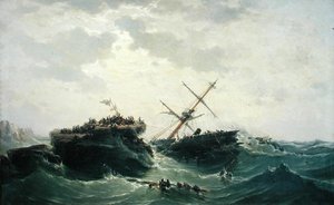 Het Zinken van de Borysthene, 15 december 1865, 1866 door Pierre Emile Berthelemy